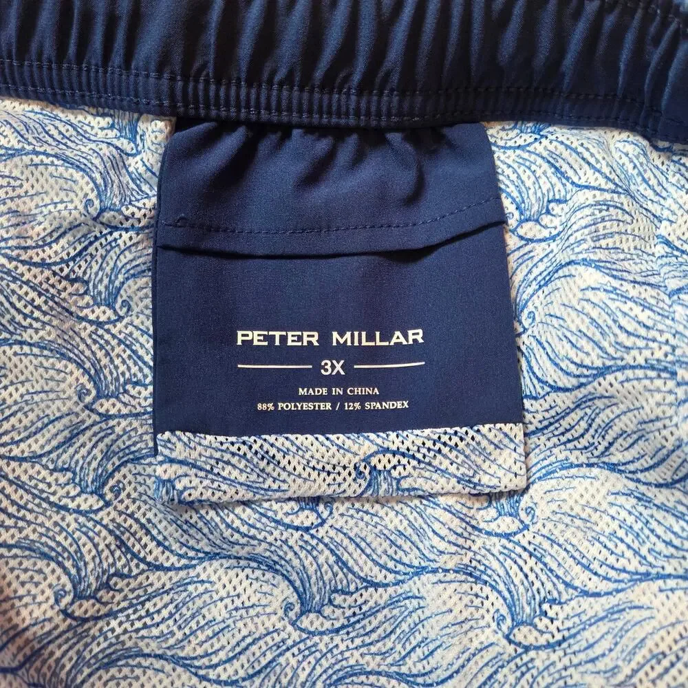 Peter Millar Swim Trunks Seaside Collection NWT Sz 3X Free Bag Attached